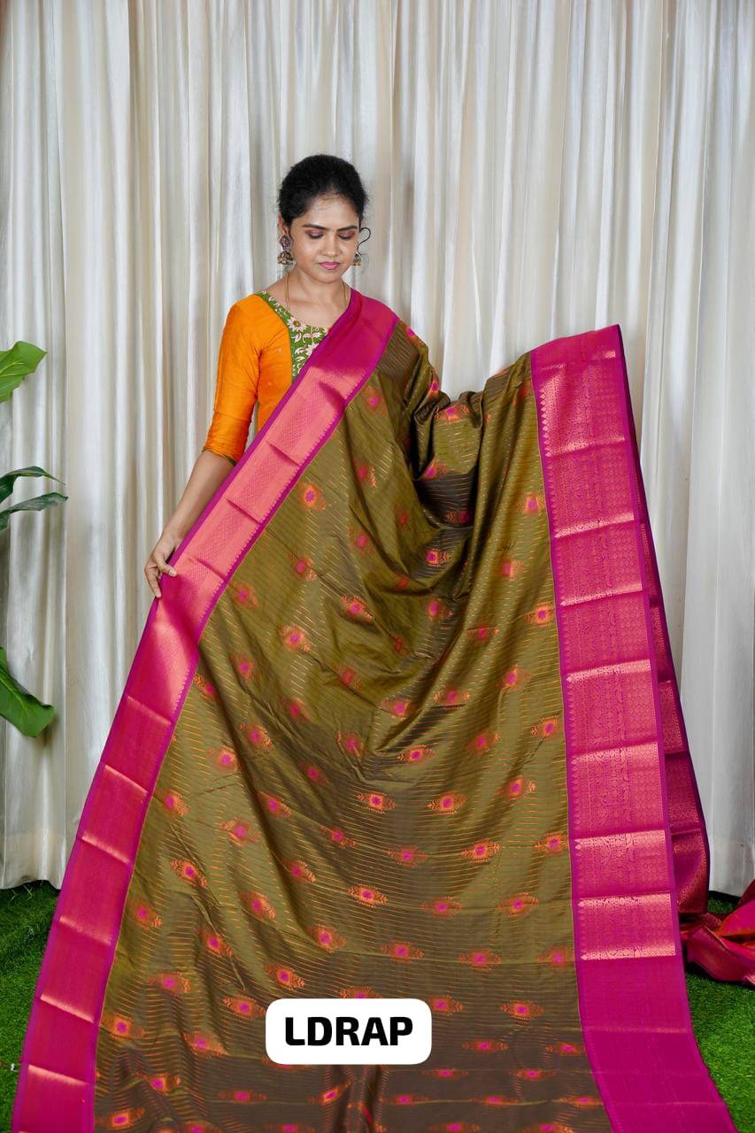 Premium  kanchi semi silk 🥳