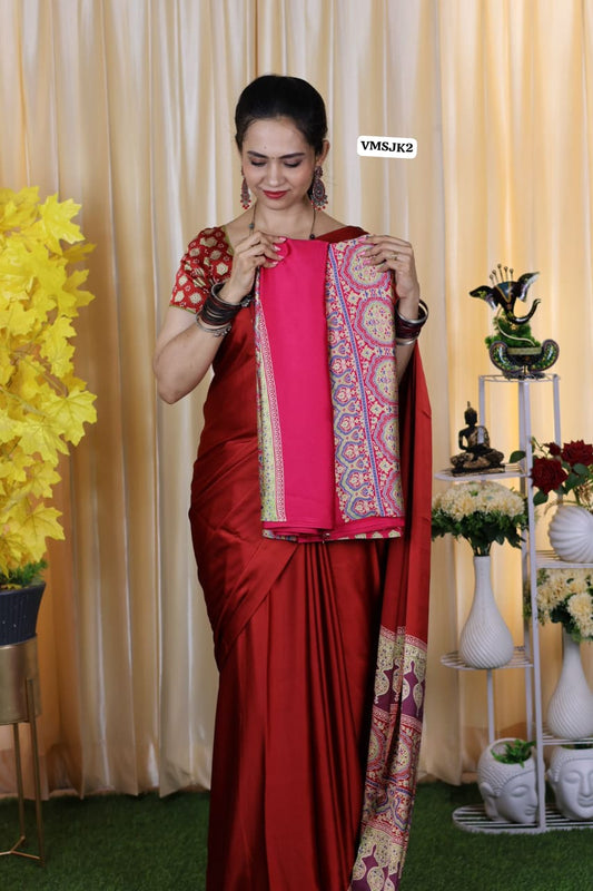 Premium modal .semi silk saree🥳
