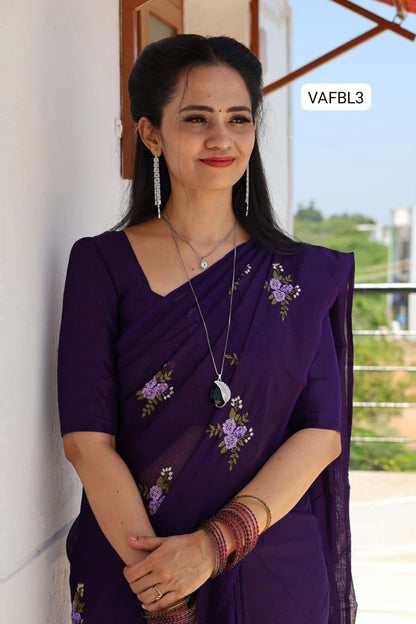 Soft kota cotton saree  with  runing blouse❌