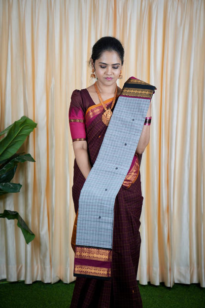 Kanchi cotton korvai buttas 5.5 Mtr ❌