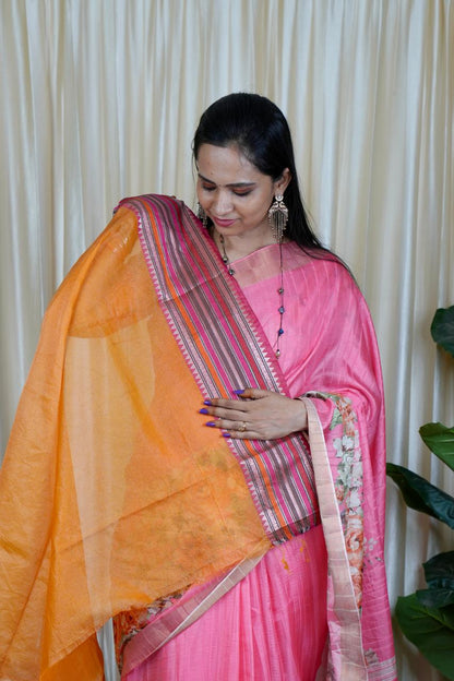 Crushed tissue saree😎🥰