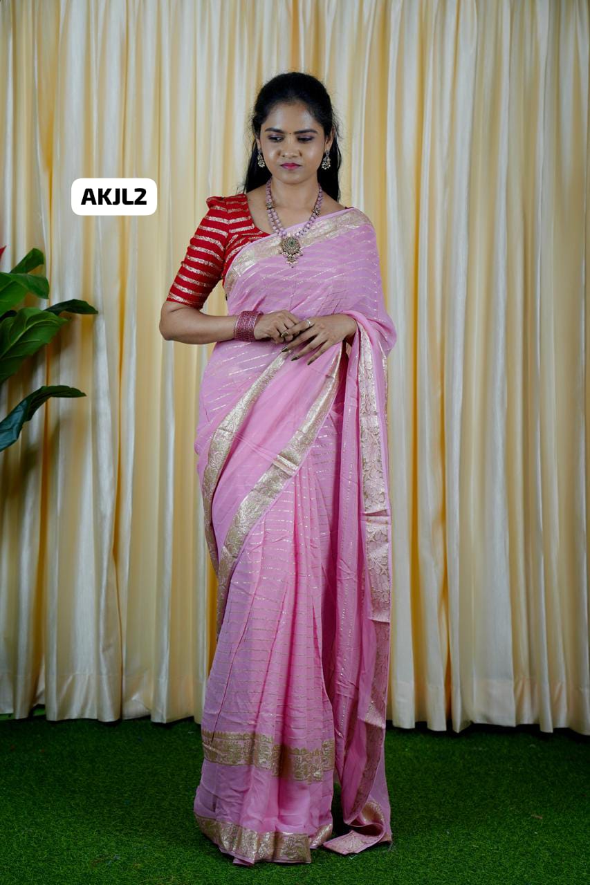 Viscose georgette saree🥳