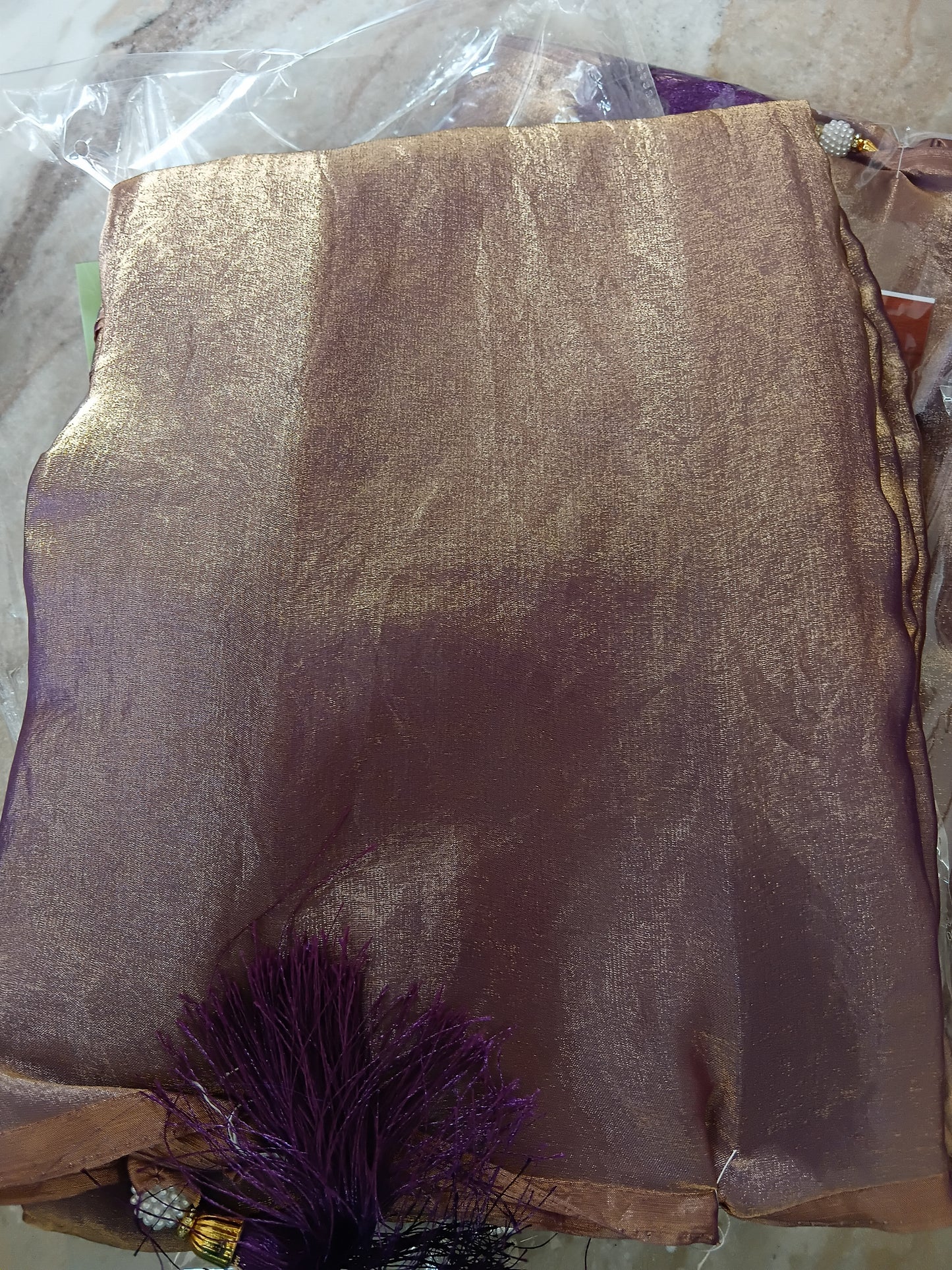 Premium space silk sarees with tassels and chumky work blouse📷