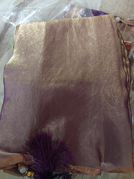 Premium space silk sarees with tassels and chumky work blouse📷