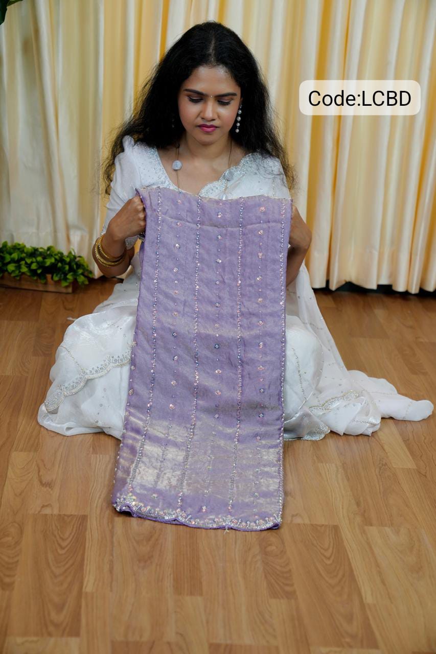 space silk saree with katana beads work🥰😎🥳