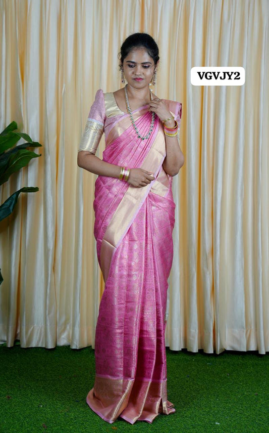 Premium soft katan sarees🥳✅Pink 2