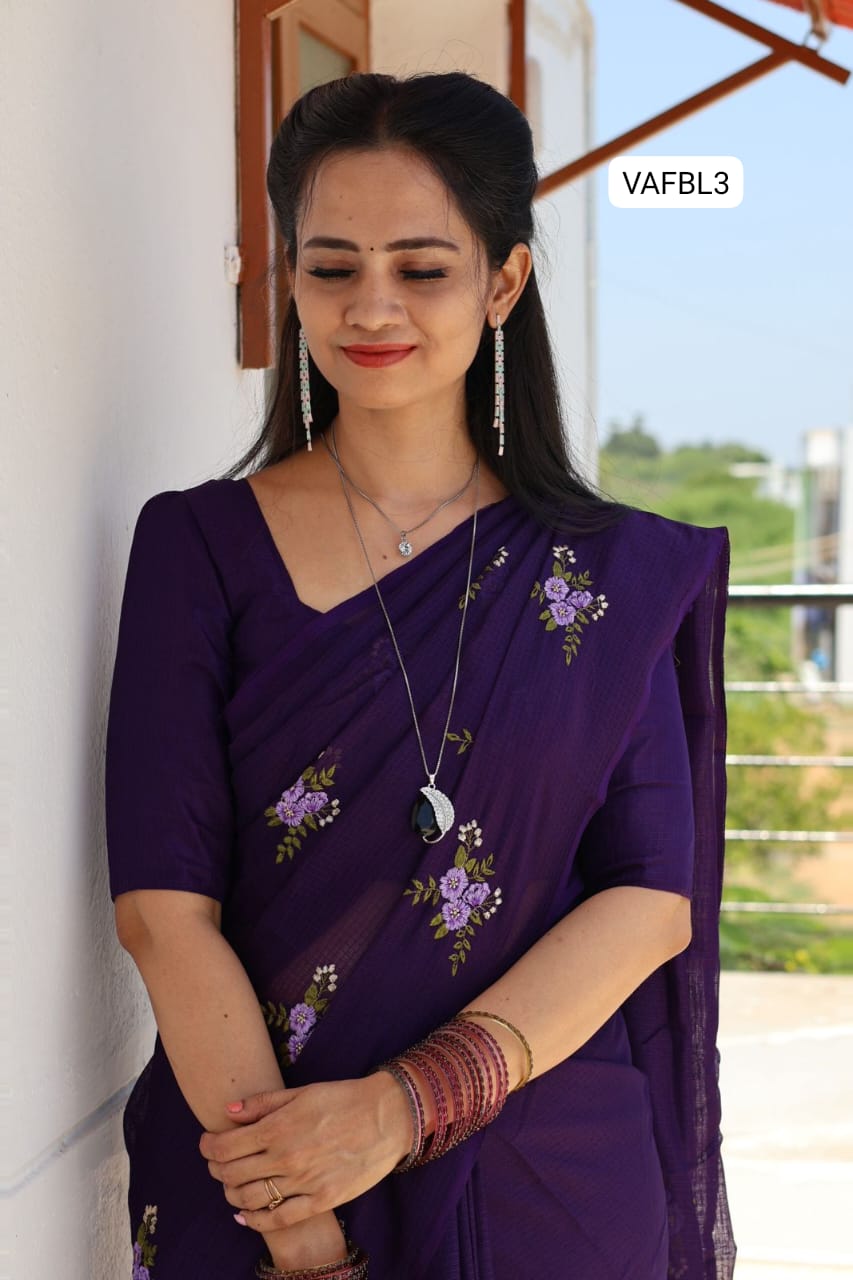 Soft kota cotton saree  with  runing blouse❌