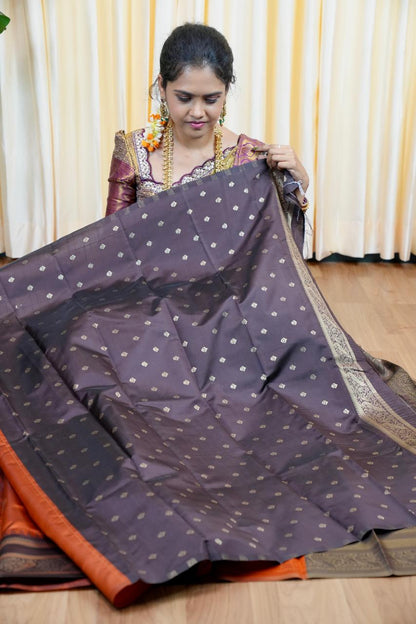 Gadwal semi silk saree🌈🥰😎📚