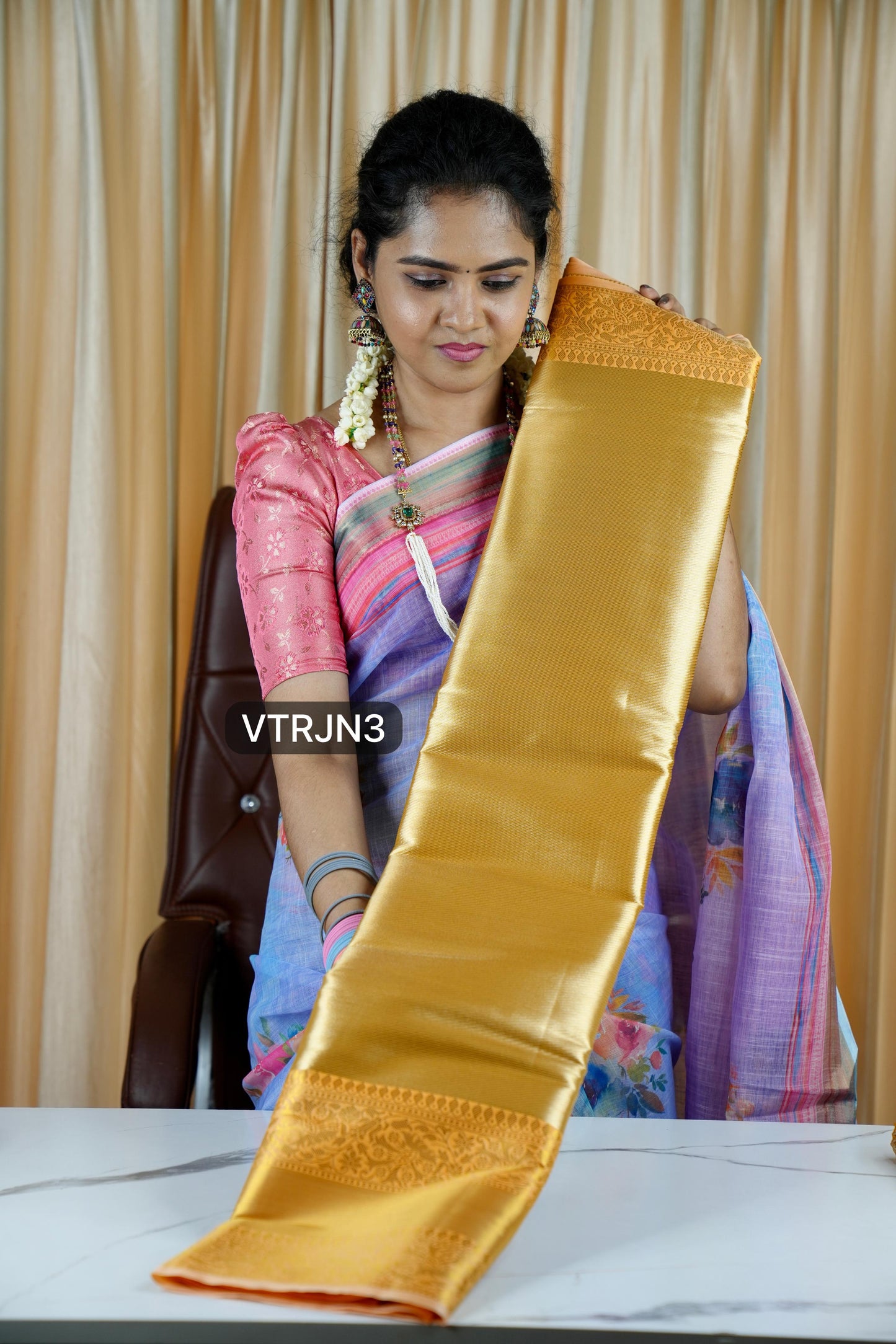 Kanchi semi silk(No animal figures)❌