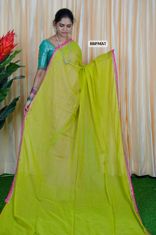 Kadhi Cotton Saree with Cut Work Designer Border🥳