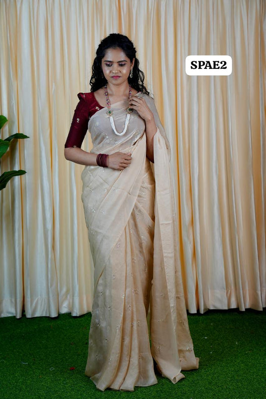 Space silk sarees.🥳 with contrast blouse