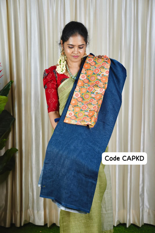 Kadhi Cotton with Kalmkari Blouse❌