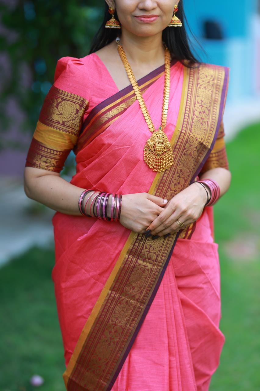 Kanchi Cotton Saree sold ❌