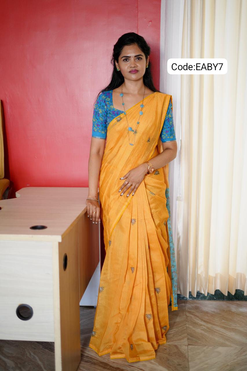 Linen cotton saree🥰😎📚⛳️