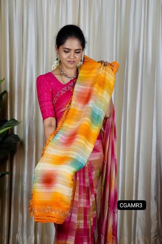 Chiffon stone work 🥳