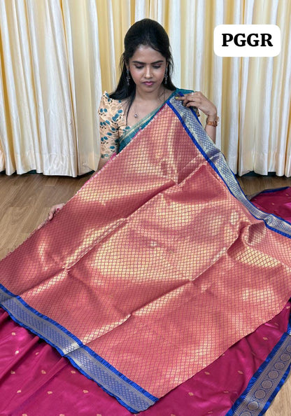 Kanchi soft silk saree🌈🥰😎📚