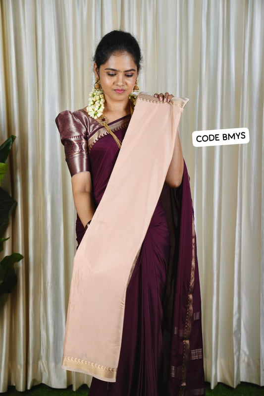 Mysore crepe silk sarees with golden zari 🥳