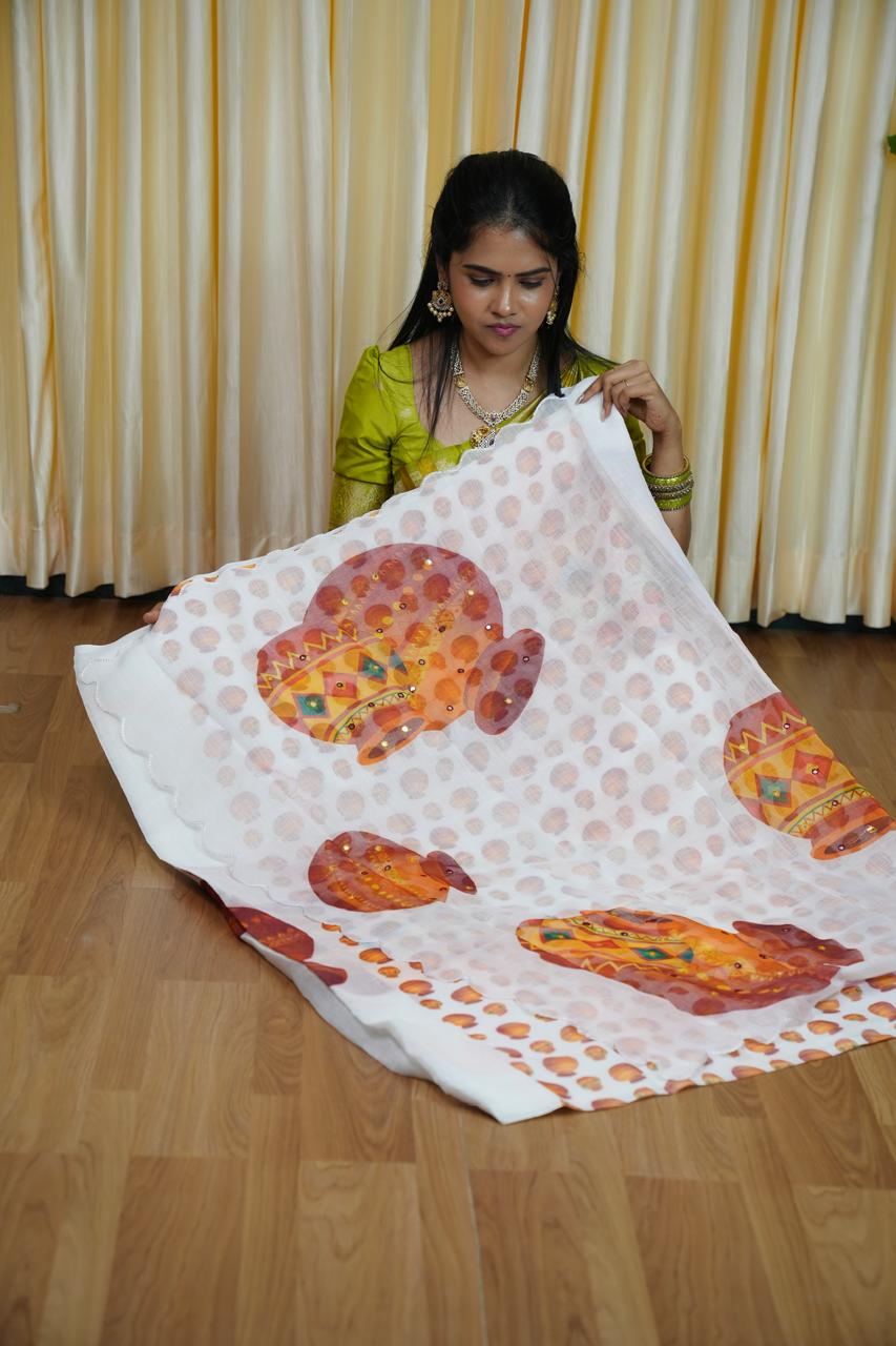 Linen cotton saree🥳