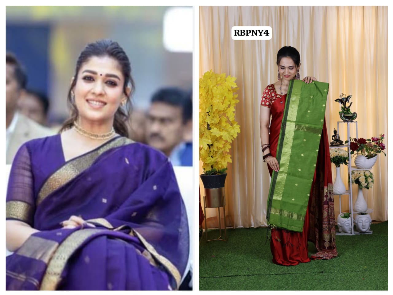 Nayanthara inspired .cotton zari weaving saree🥳