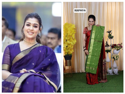 Nayanthara inspired .cotton zari weaving saree🥳