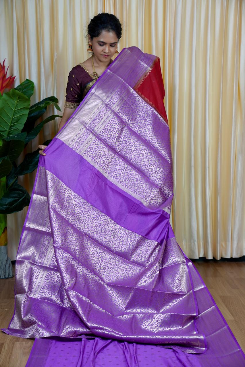 Warm silk sarees in half and half collections🥰🥳