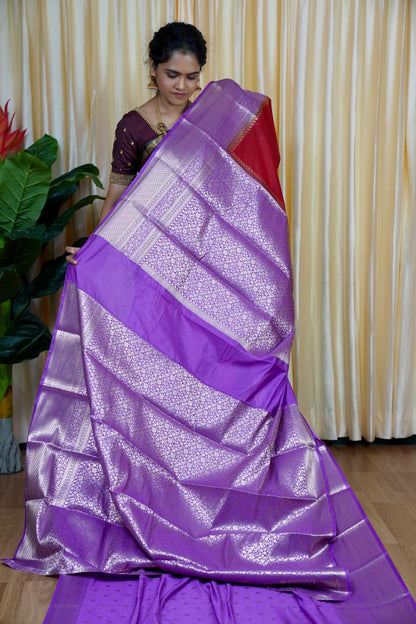 Warm silk sarees in half and half collections🥰🥳