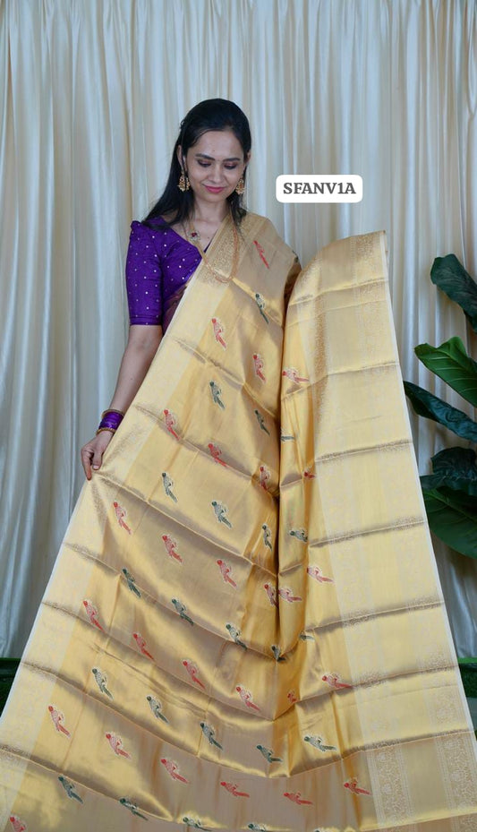Bridal Kanchipuram Inspired Saree❌ not available