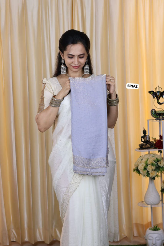 Premium space silk saree with real jarkhan diamond work😍🥳