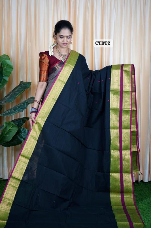 Premium Kanchi Cotton With Buttas 🥰