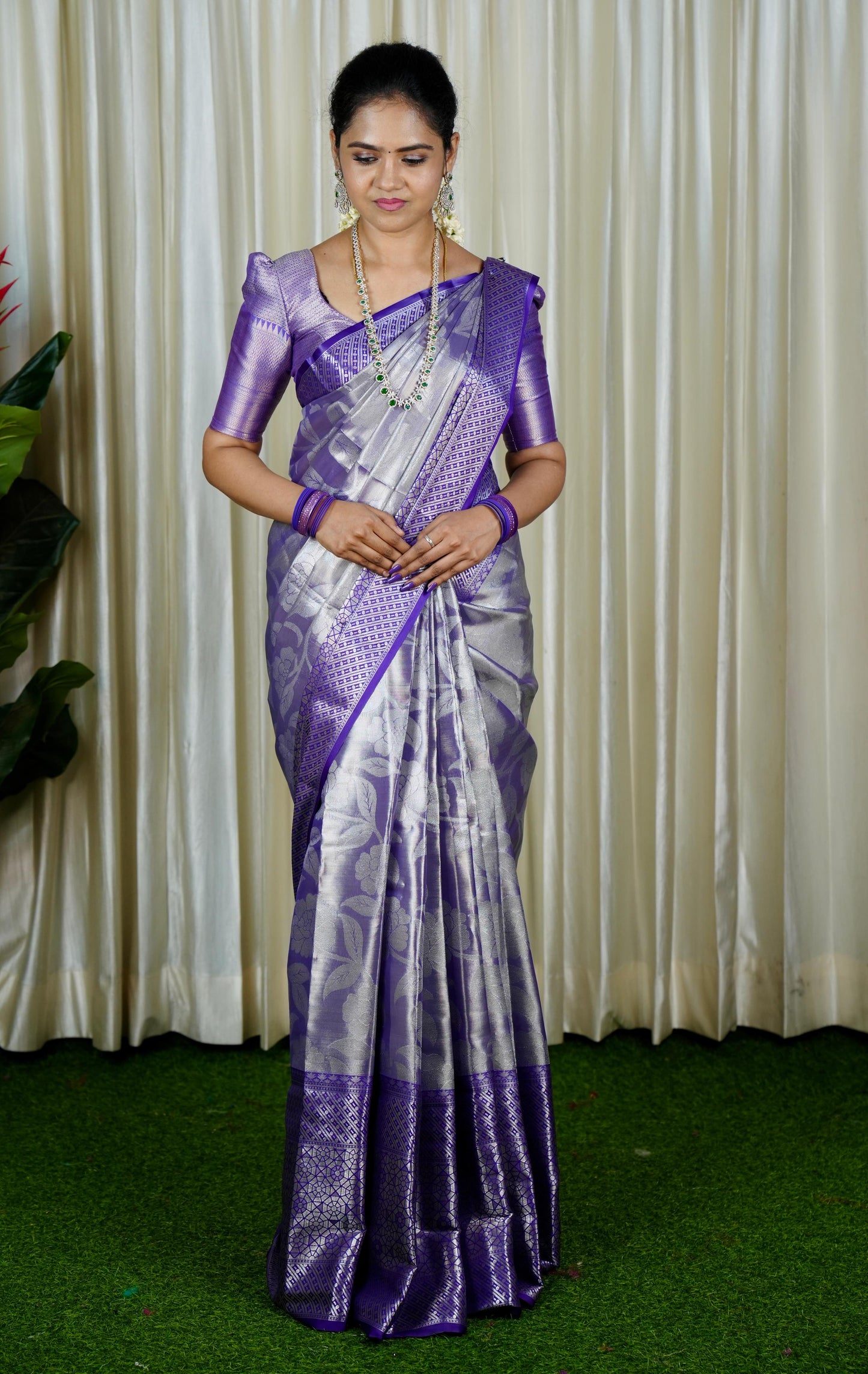 Semi Bridal Tissue Saree❌