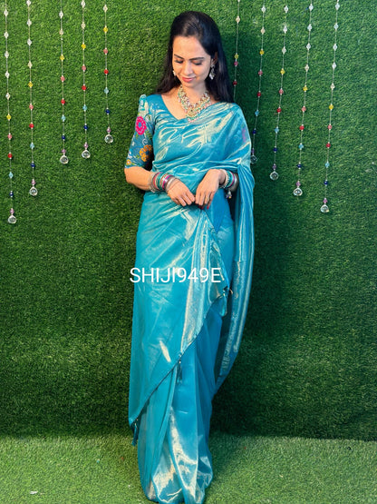 Organza shining saree