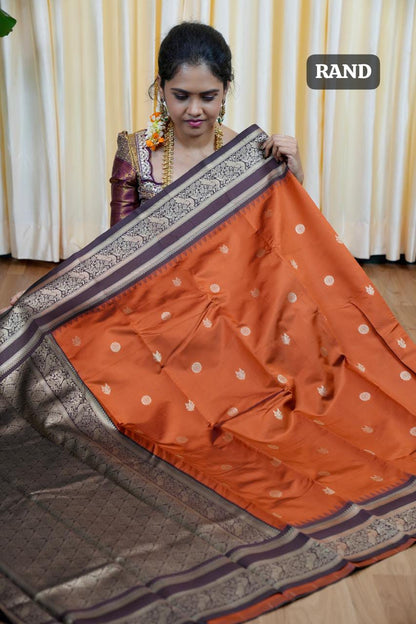 Gadwal semi silk saree🌈🥰😎📚