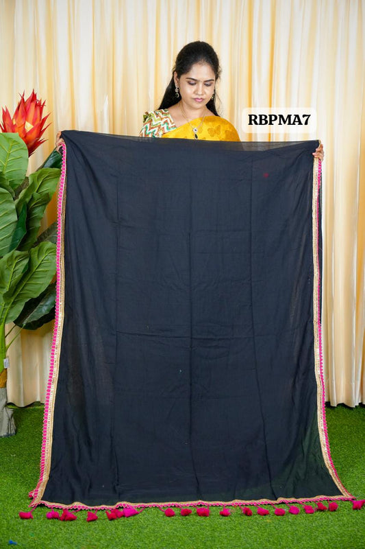 Kadhi Cotton Saree With Cut Work Designer Broder🥳