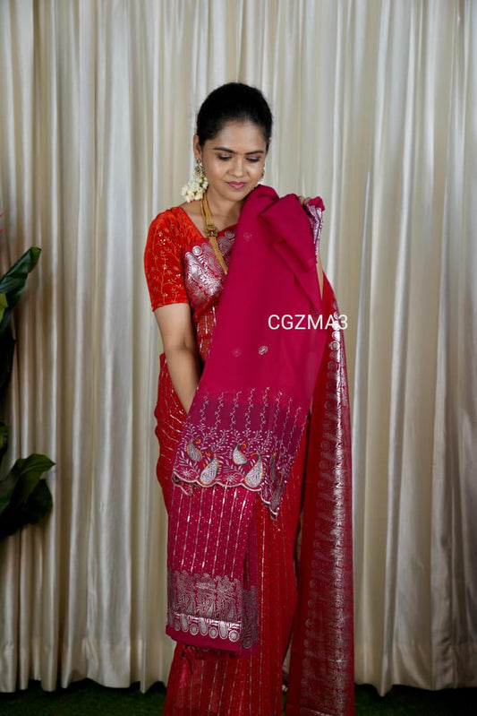 Chiffon saree🥳