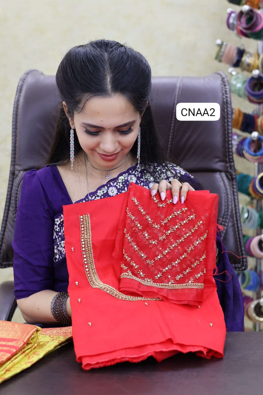 Premium quality net work aari blouse ( unstitched)🔥🥳