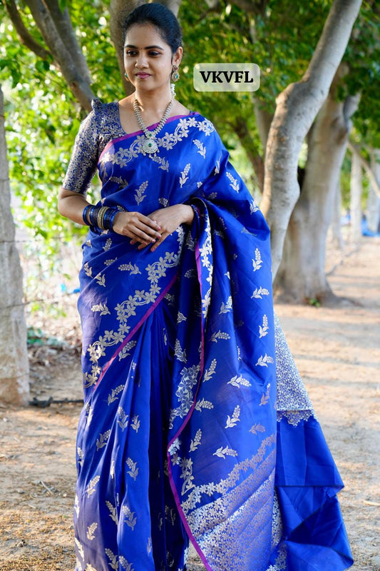 Premium Border Less Soft Silk Saree❌
