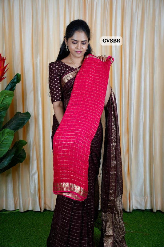 Viscose Georgette Sarees🥳