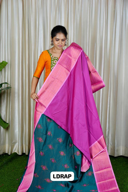 Premium kanchi semi silk saree🥰 🥳