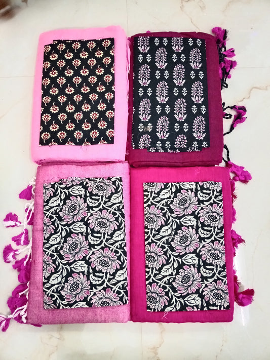 Kadhi cotton with kalamkari  blouse 📷